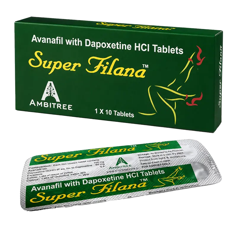 印度綠水鬼 Super Filana | 第四代阿伐那非雙效片1盒10顆 高效助勃與延時 現代男性的完美選擇
